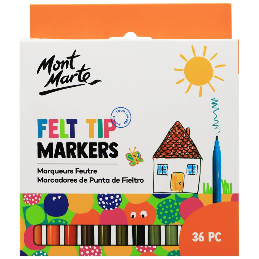 Felt Tip Markers 36pc Mont Marte