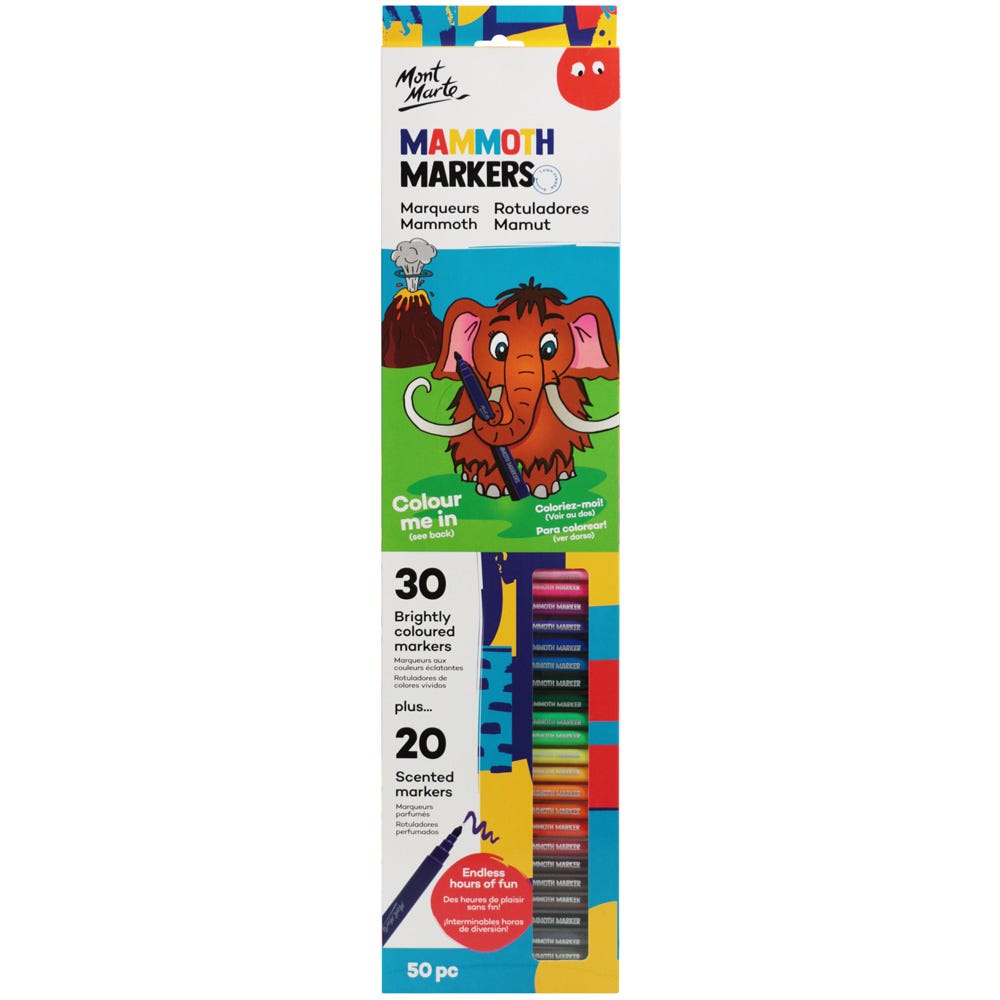 Mammoth Markers Set 50pc – Mont Marte Australia