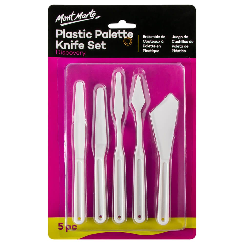 Plastic Palette Knife Set Discovery 5pc Mont Marte