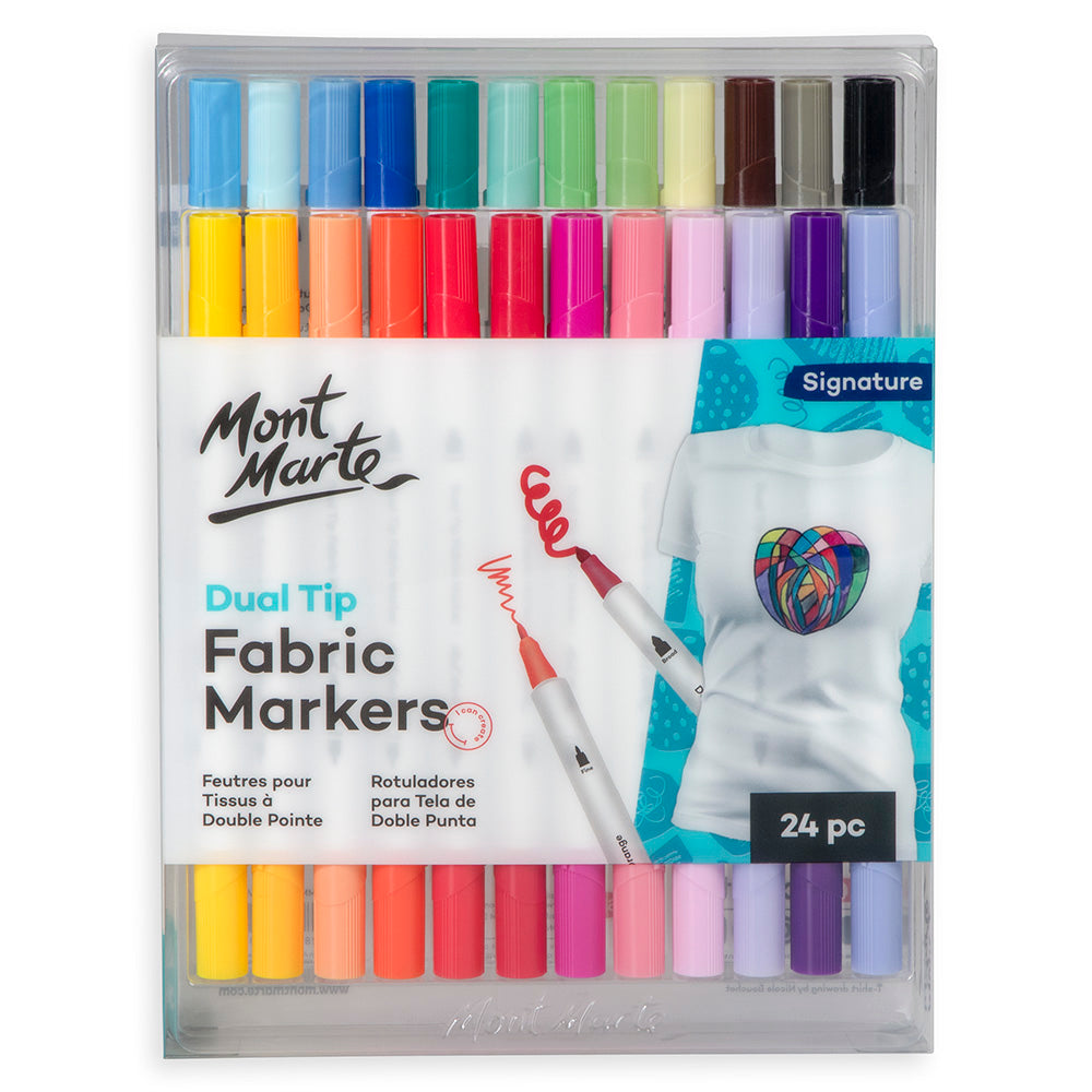 Dual Tip Fabric Markers Signature 24pc