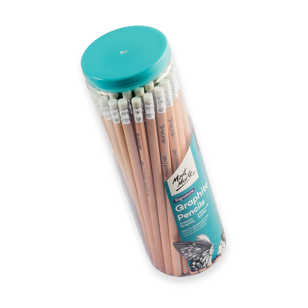 Graphite Pencils with Eraser Ends HB Signature 50pc