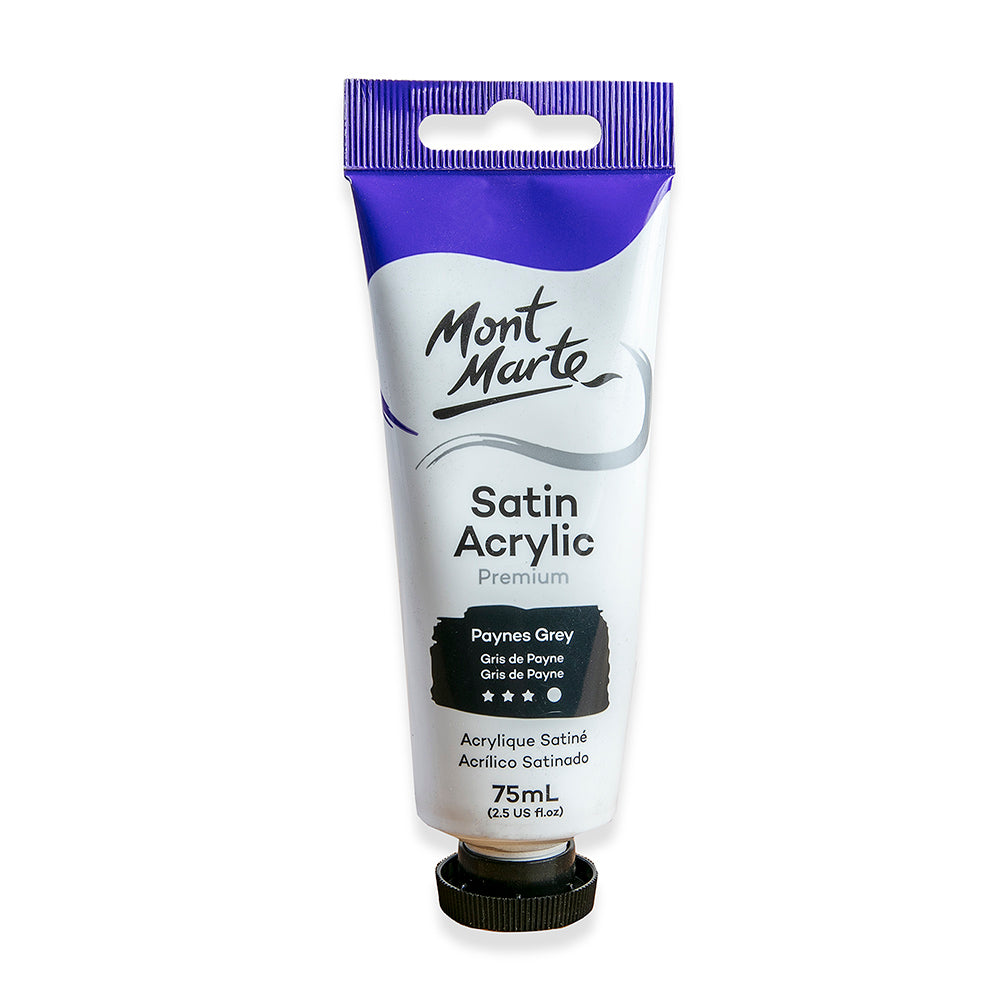 Satin Akrýl 75 ml - Paynes Grey - mynd 1