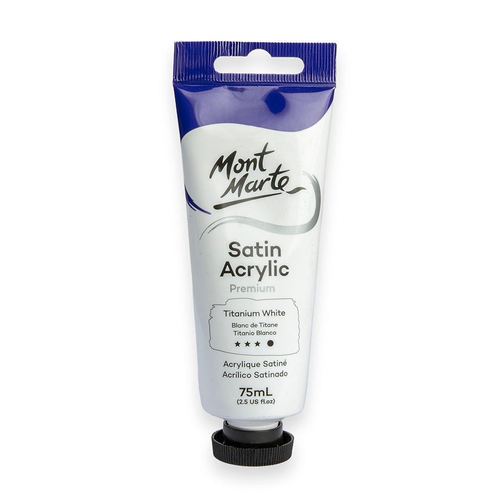 Satin Akrýl 75 ml - Titanium White