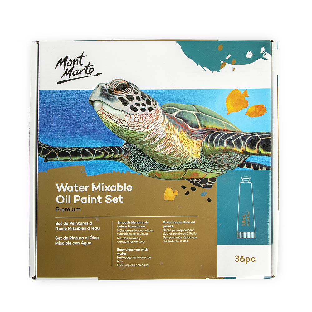 Water Mixable Oil Paint Set Premium 36pc x 18ml (0.6oz)