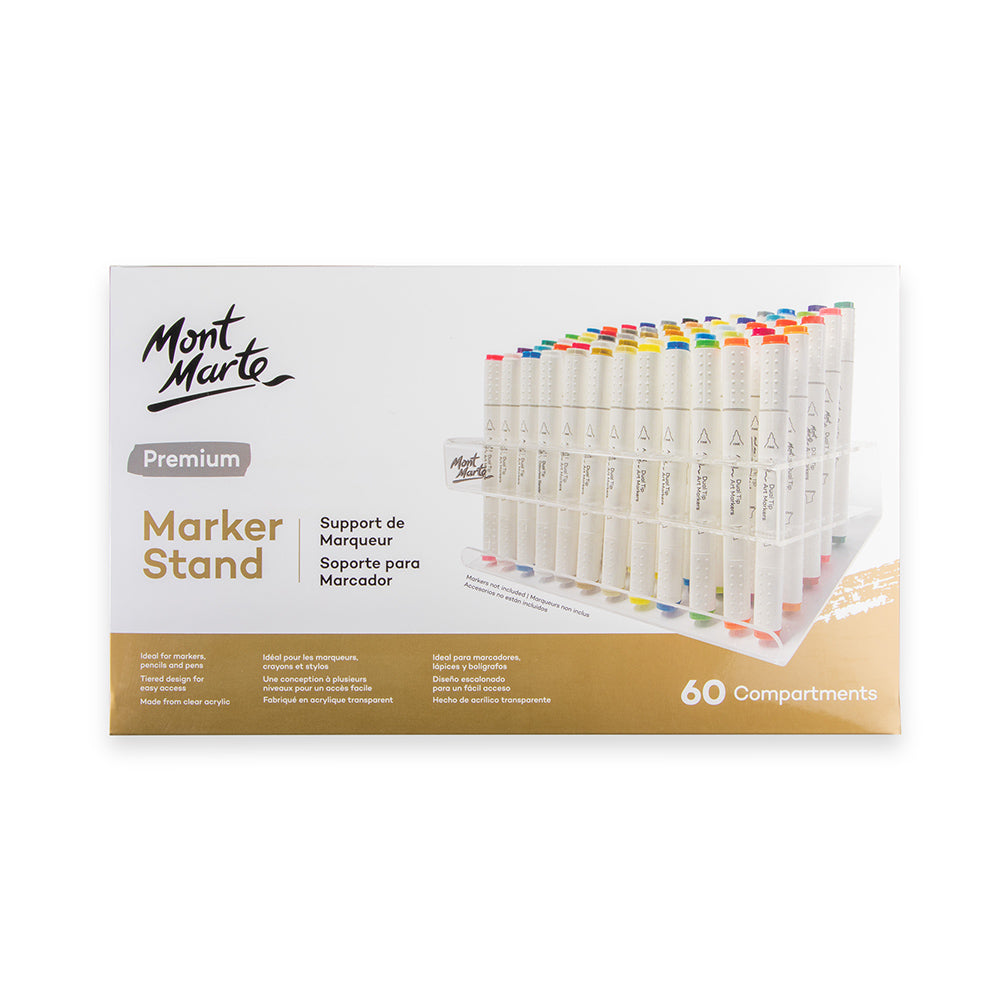 Mark Set Stand Marker Stand Premium 60 Compartments – Mont Marte Australia