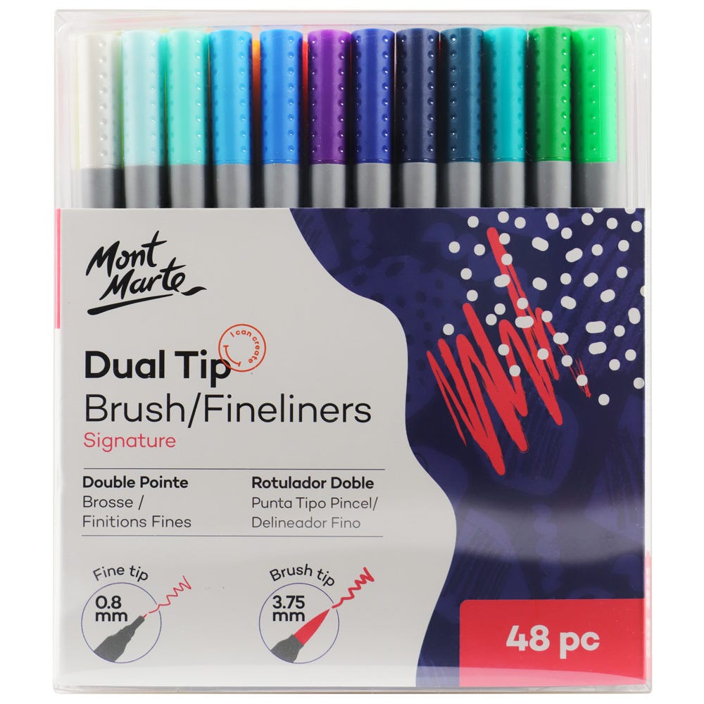 Dual Tip Brush/Fineliners Signature 48pc - Main Image