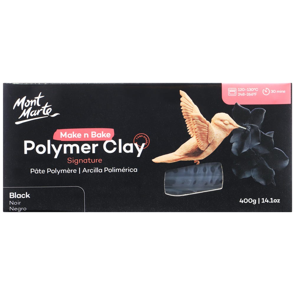 Make n Bake Polymer Clay Signature 400g - Black – Mont Marte Australia
