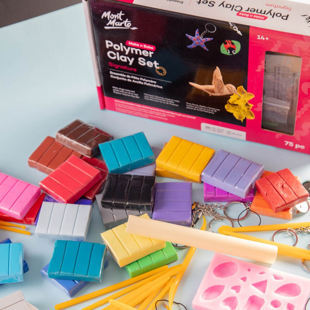Make n Bake Polymer Clay Set Signature 75pc – Mont Marte Australia