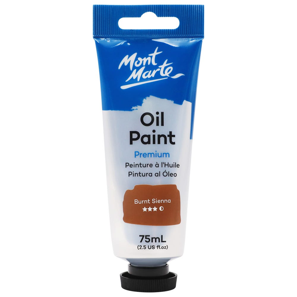 Oil Paint Premium 75ml (2.5 US fl.oz) Tube - Burnt Sienna