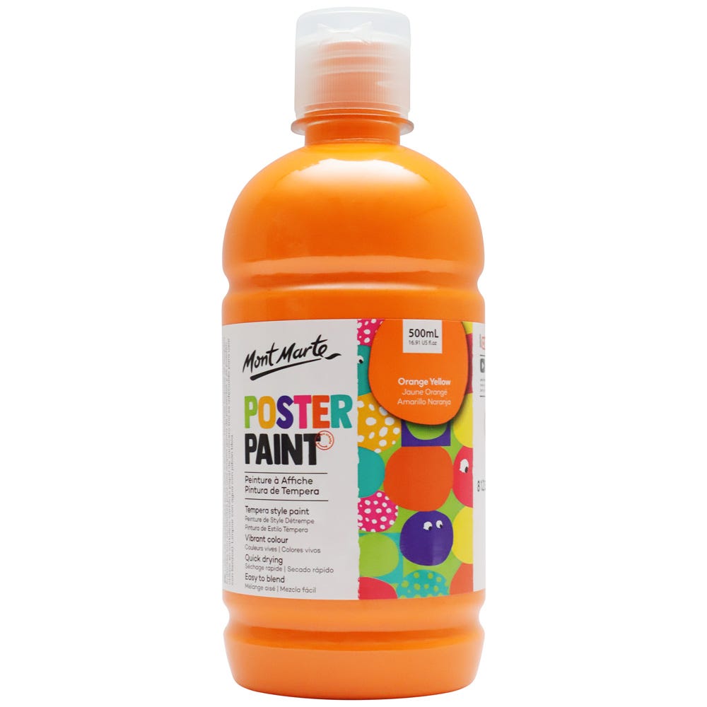 Poster Paint 500ml (16.91 US fl.oz) - Orange Yellow