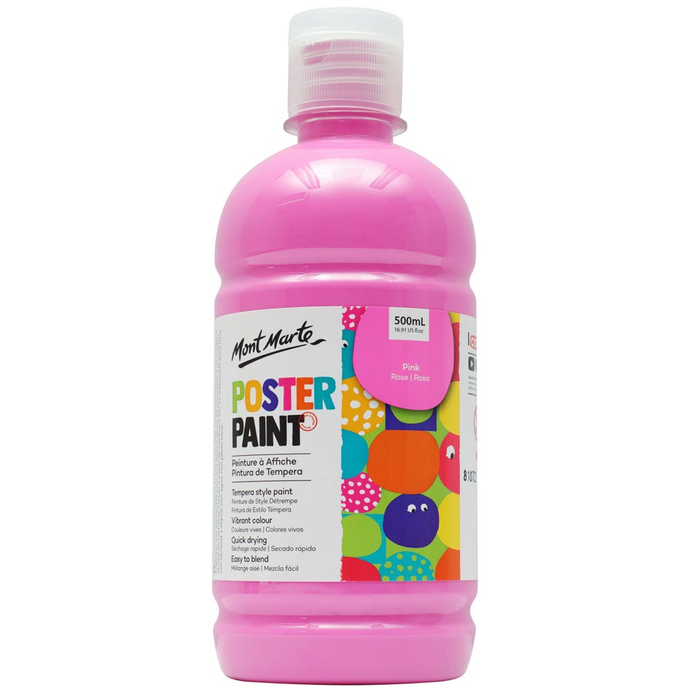 Poster Paint 500ml (16.91 US fl.oz) - Pink
