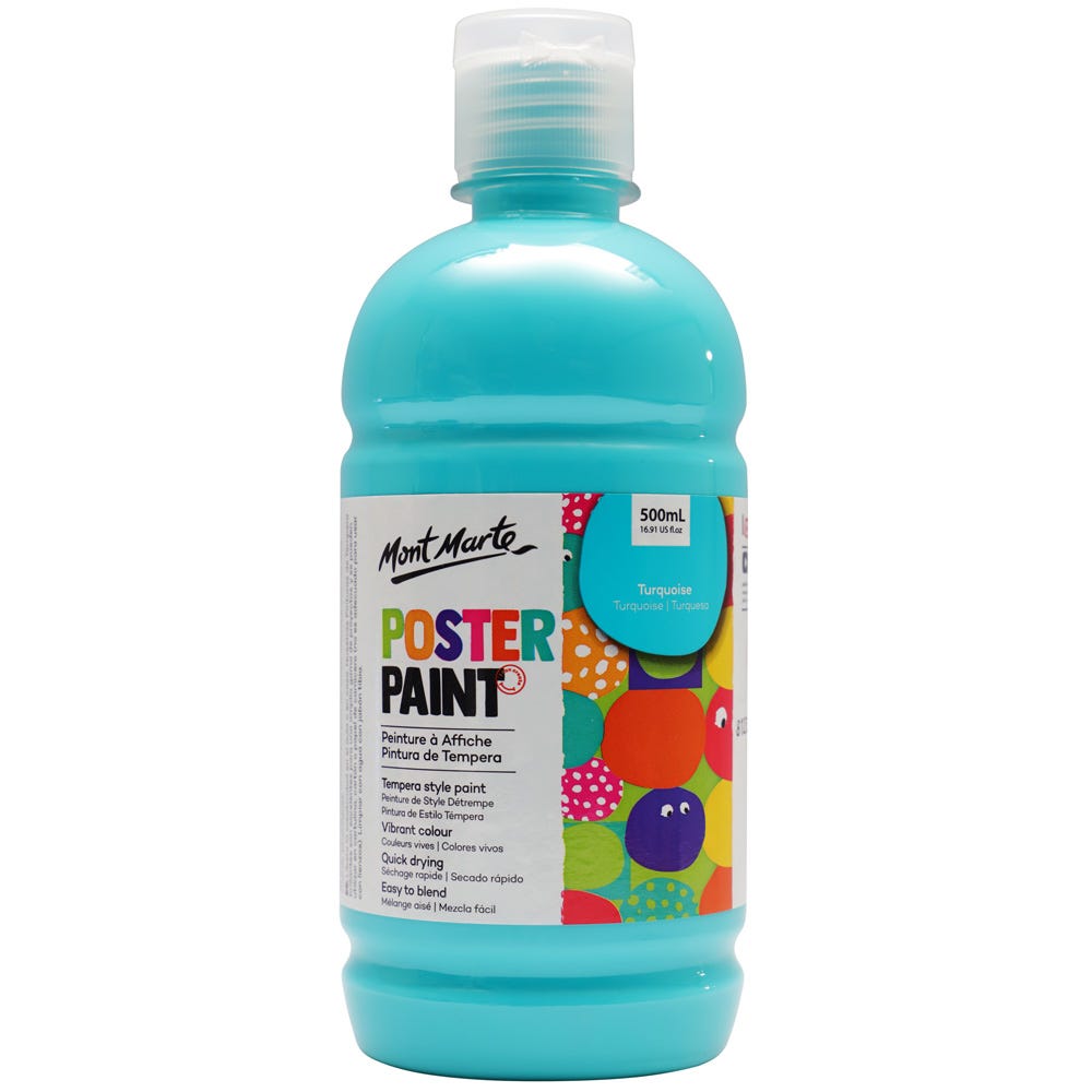 Poster Paint 500ml (16.91 US fl.oz) - Turquoise