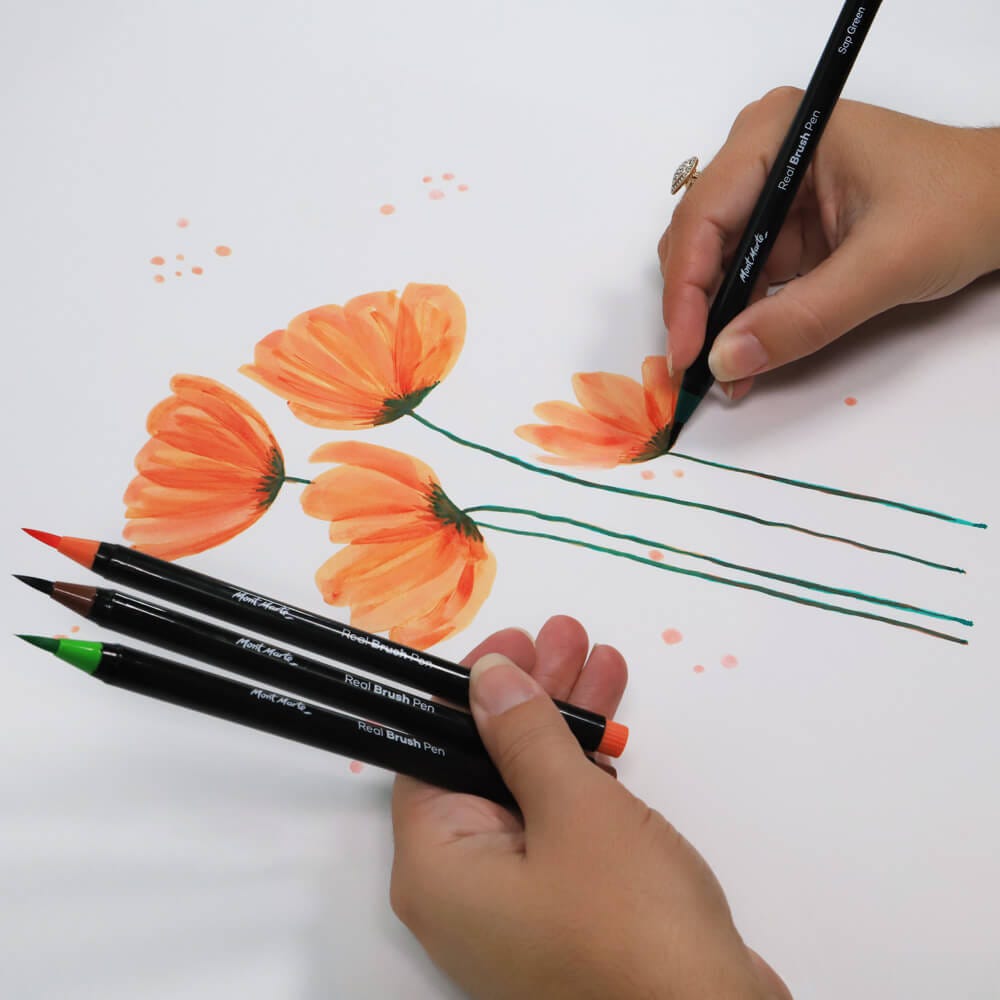 Brush Tip Using Watercolor Pens Watercolour Brush Pens Set Of 20